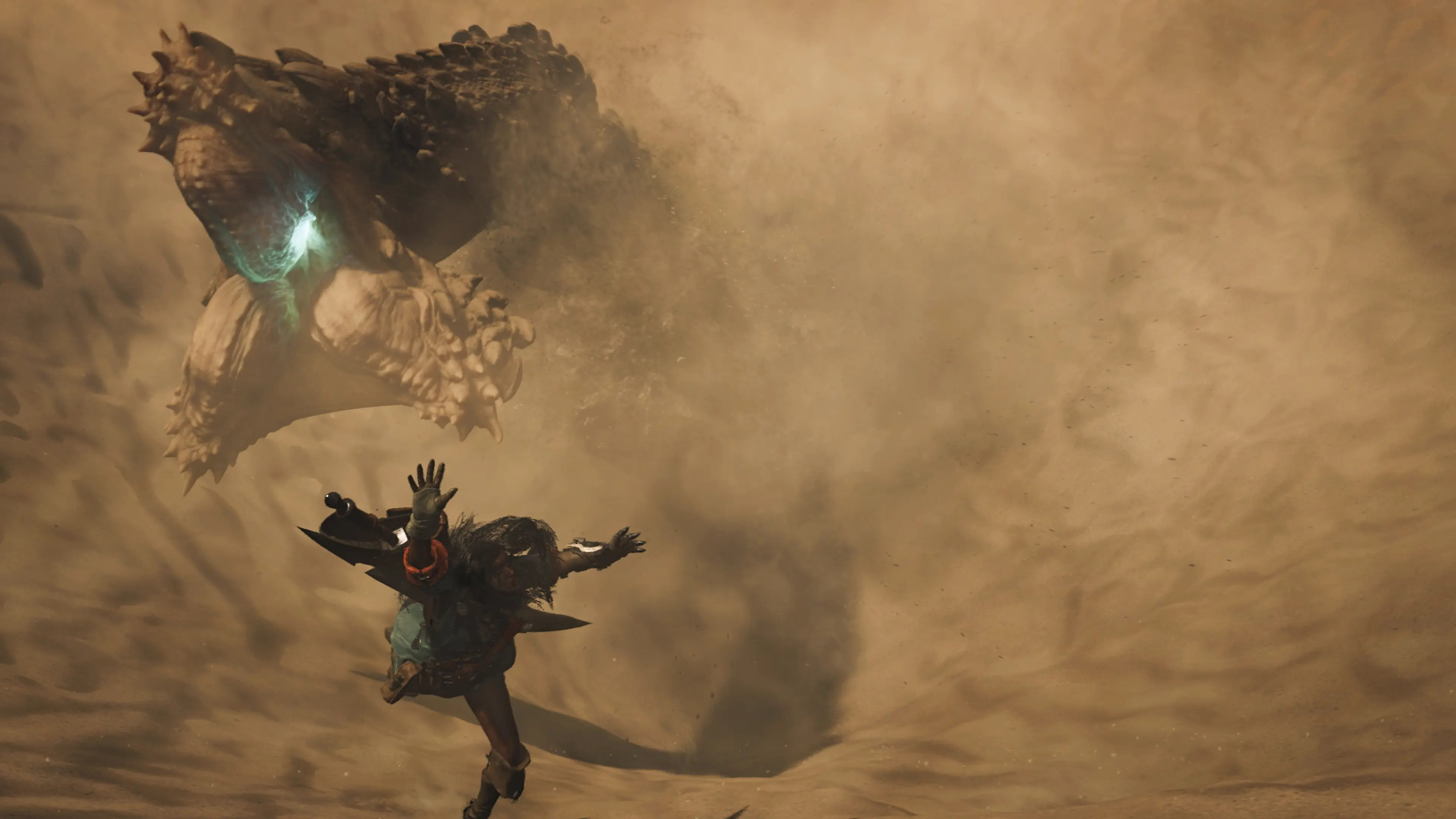 The Balahara monster in its quicksand trap in Monster Hunter Wilds