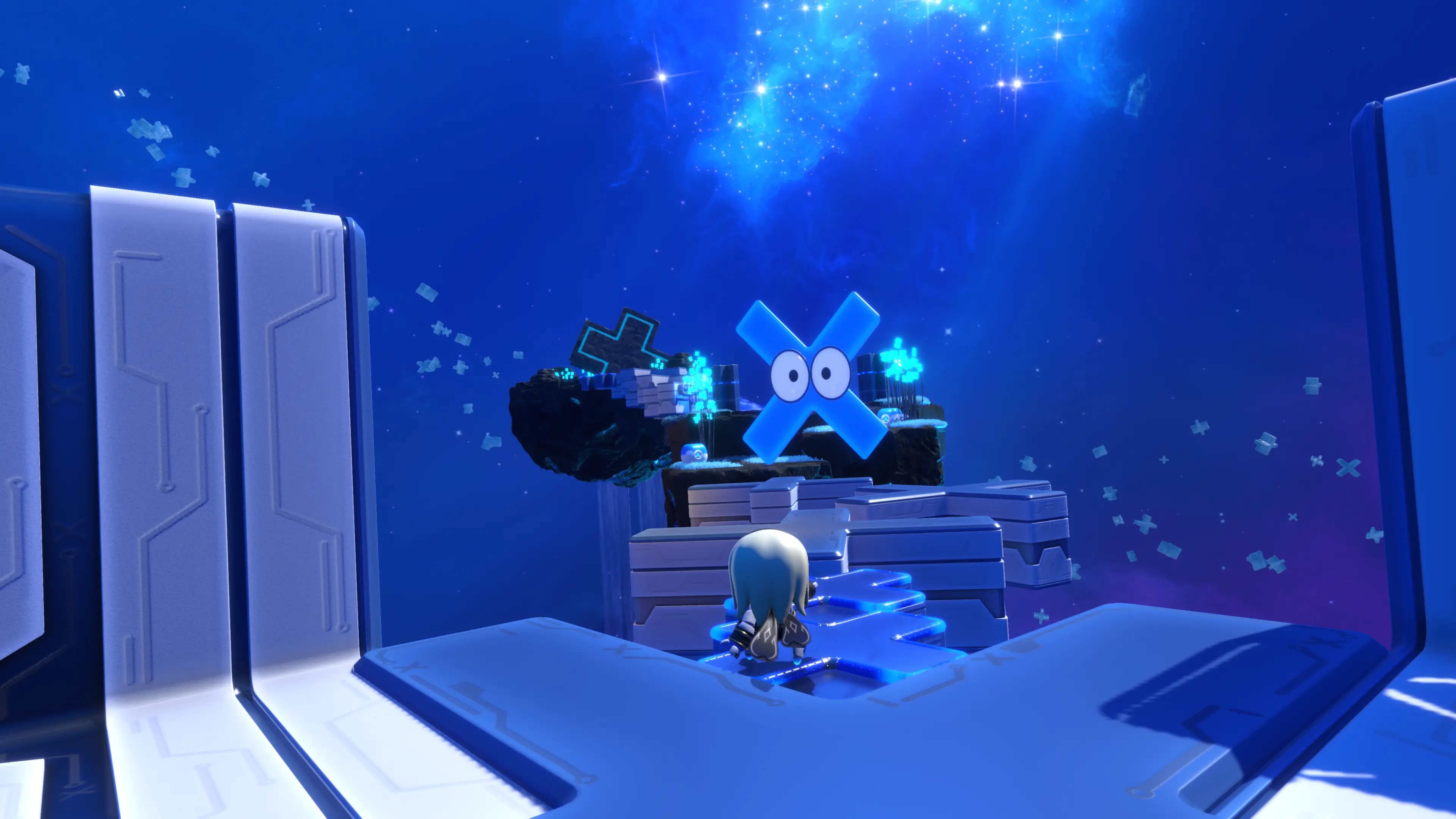 Astro Bot enters the X void, unlocking more of the difficult trial stages.