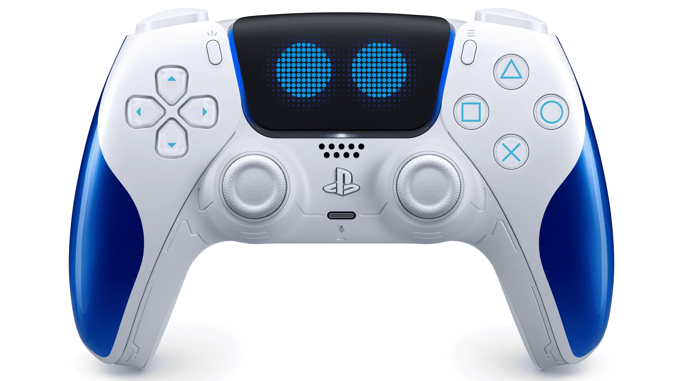 The Astro Bot PlayStation DualSense wireless controller against a white background