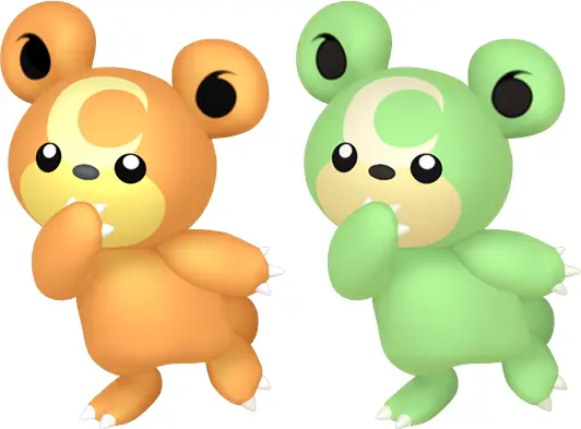 Normal and Shiny Teddiursa