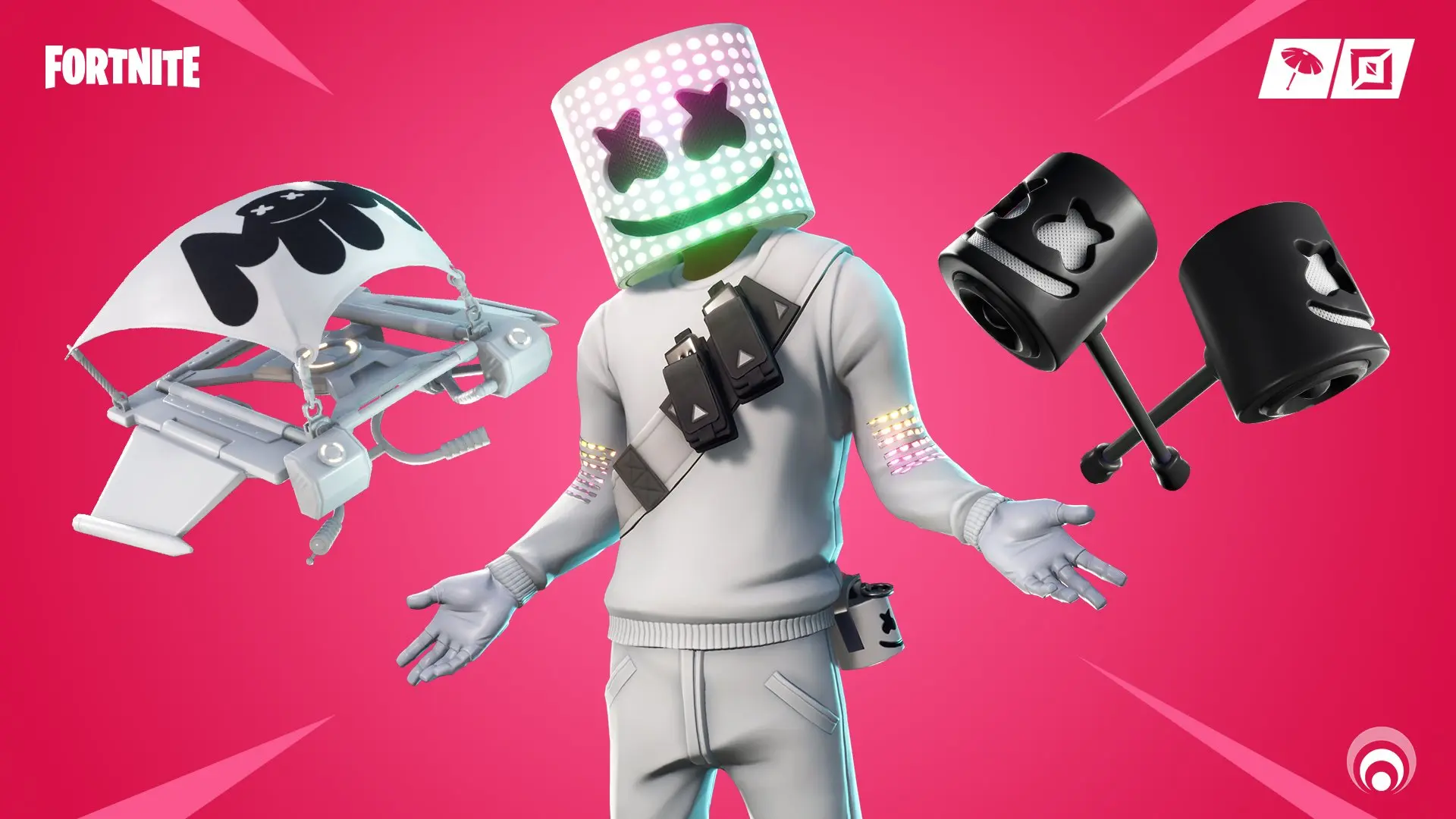 Marshmello's Fortnite Icon Series Skin and cosmetics