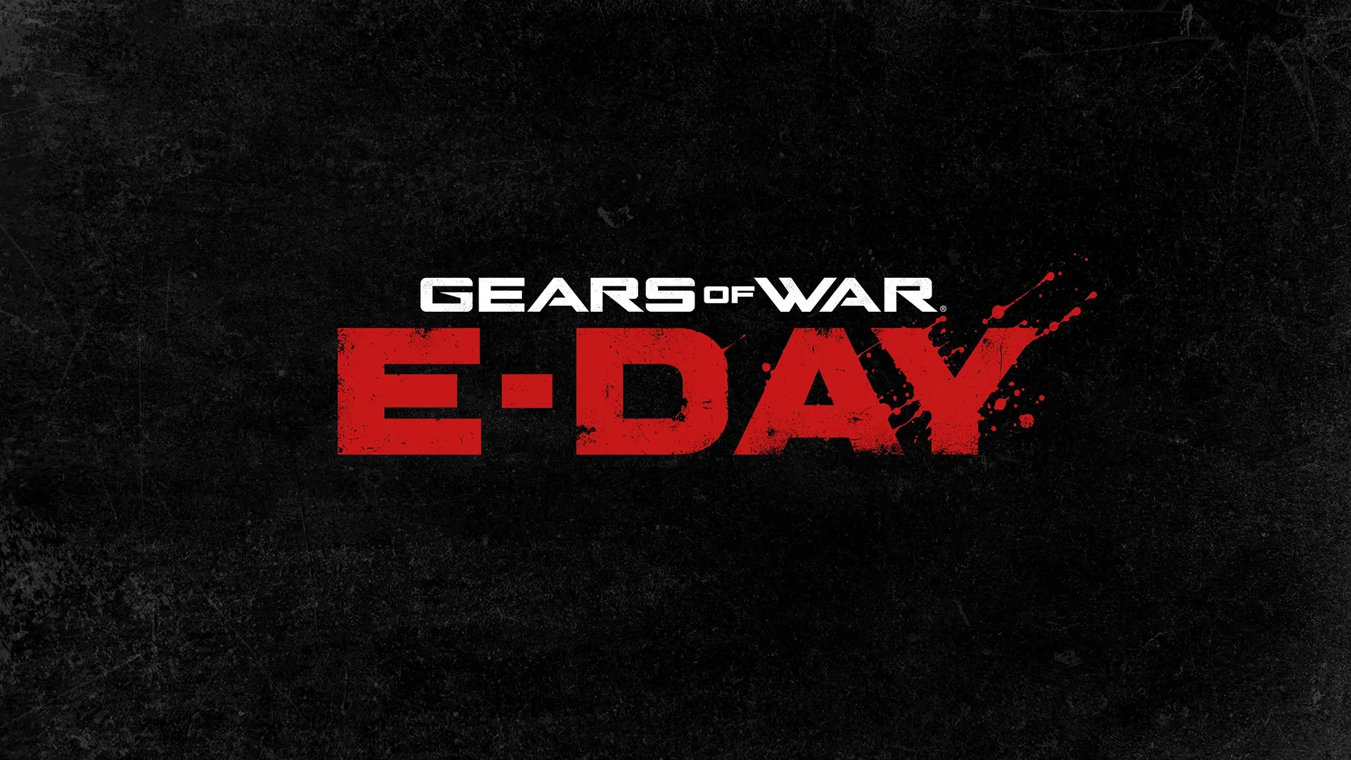 Gears of War: E-Day keyart, the game's logo on a black background