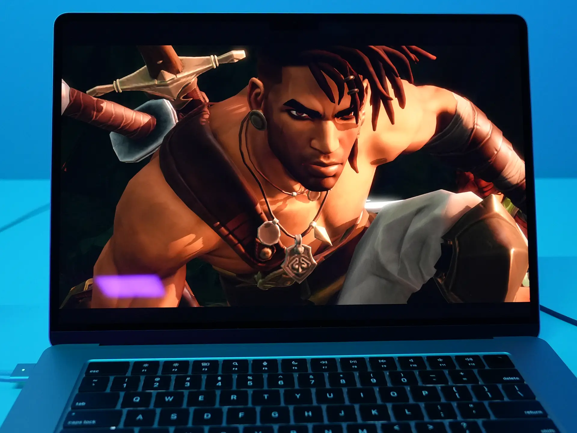 The Prince of Persia: The Lost Crown video game being played on a MacBook