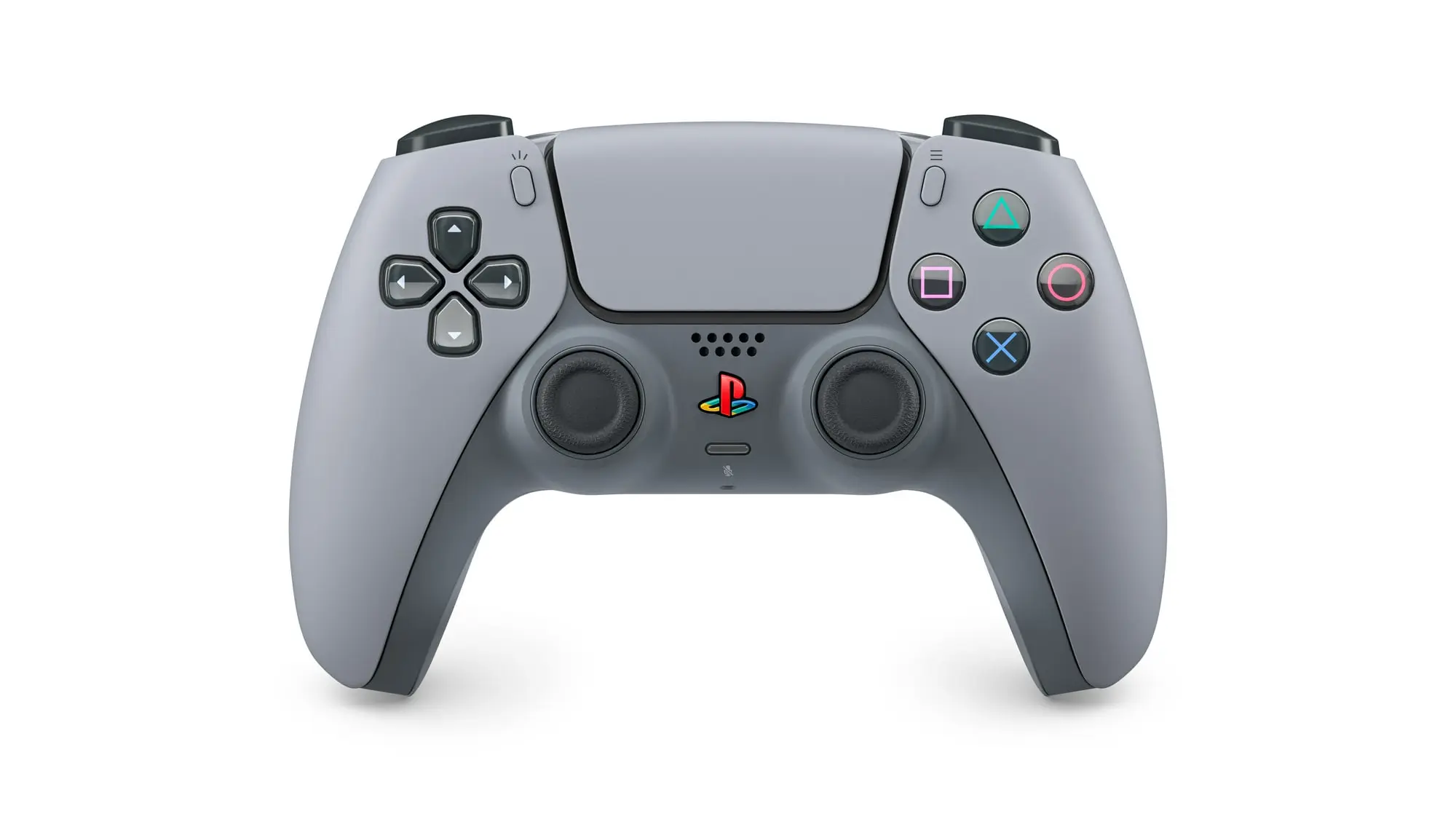 The 30th Anniversary Limited Edition DualSense Wireless Controller against a white background 