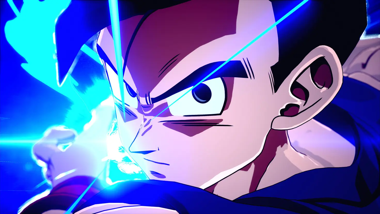 Adult Gohan prepares to attack an enemy in the Dragon Ball Sparking Zero video game