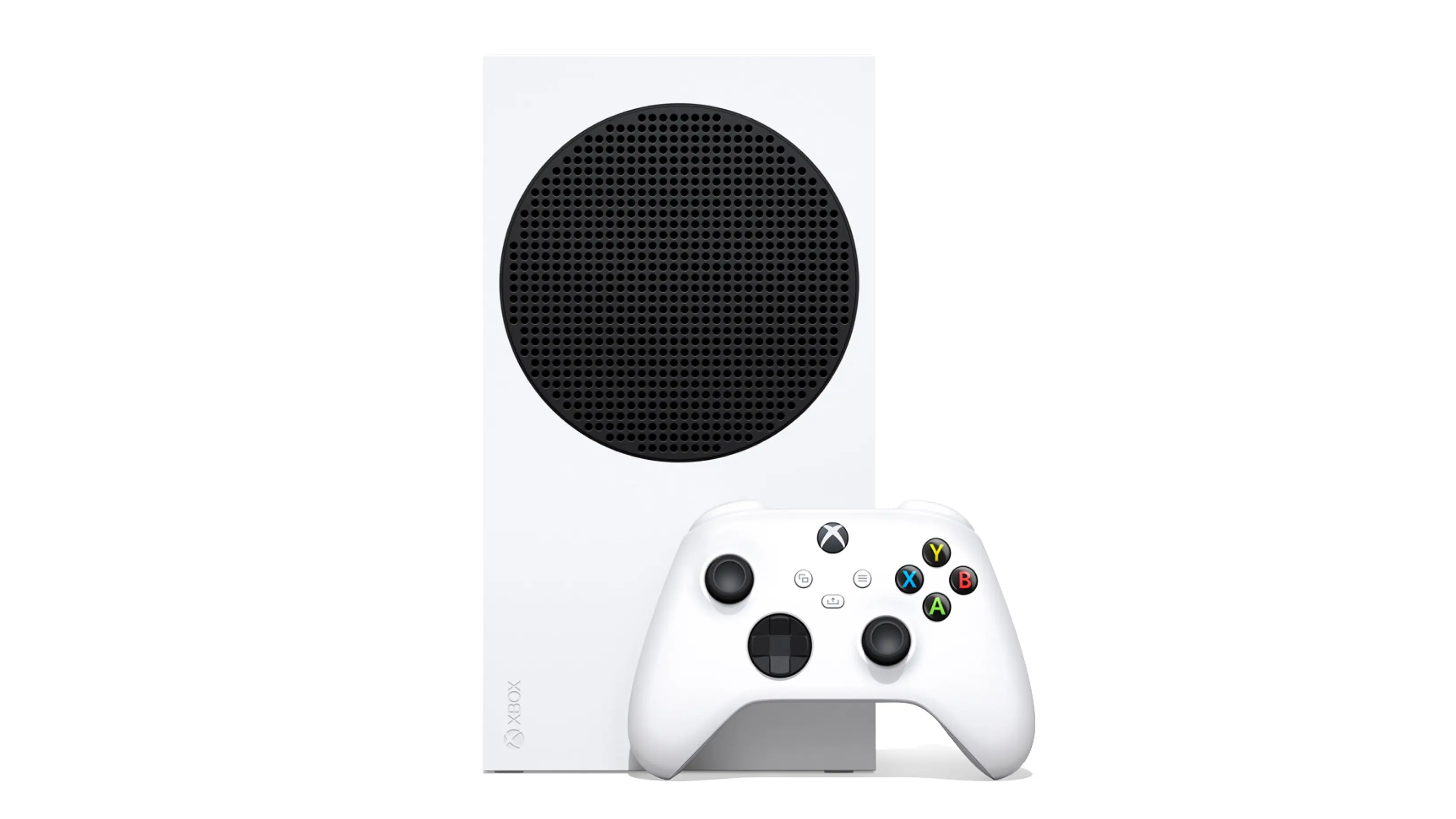 The Xbox Series S - 1TB console and its controller against a white background