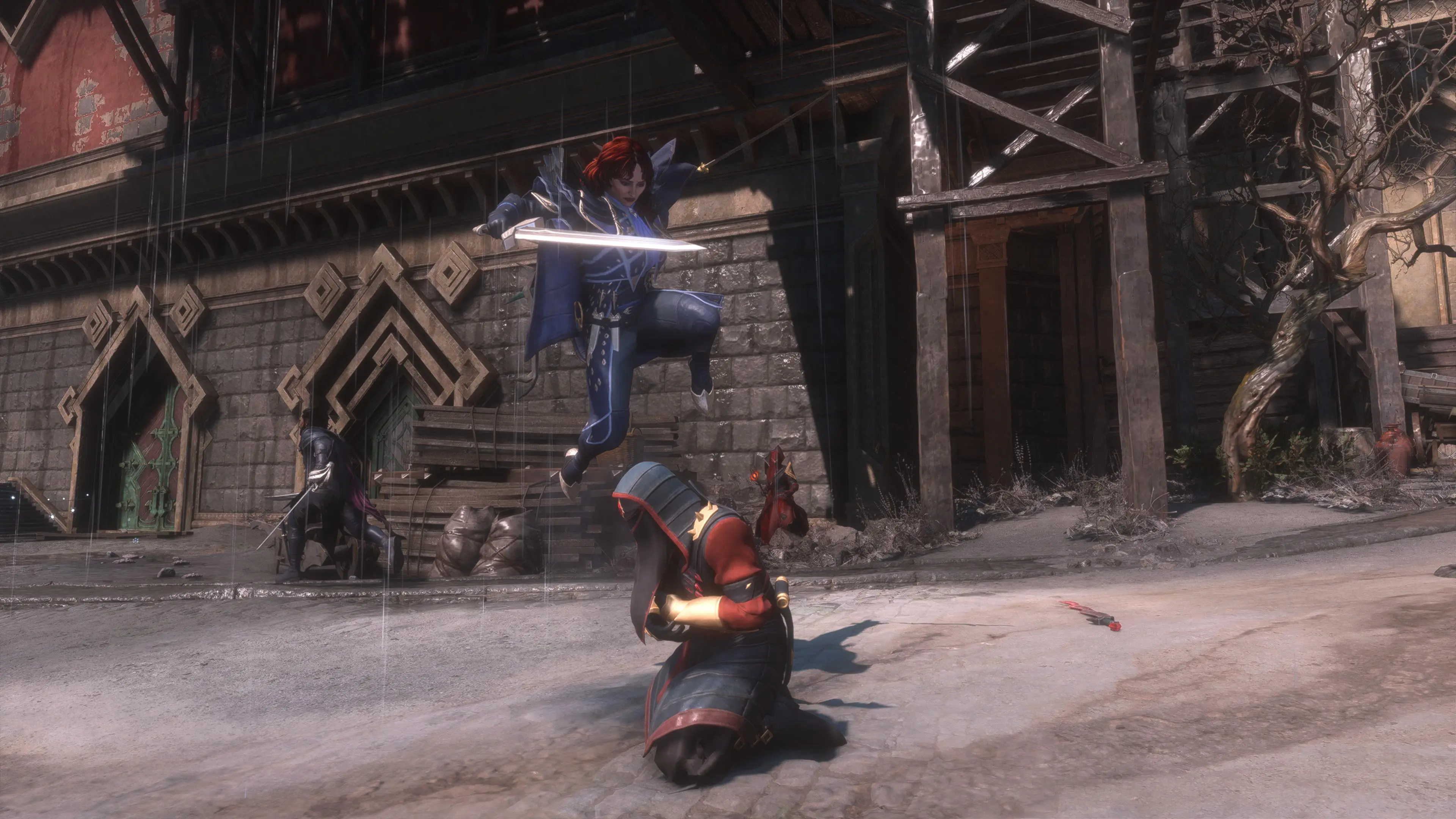 Rook attacks an enemy from above in the Dragon Age: The Veilguard video game