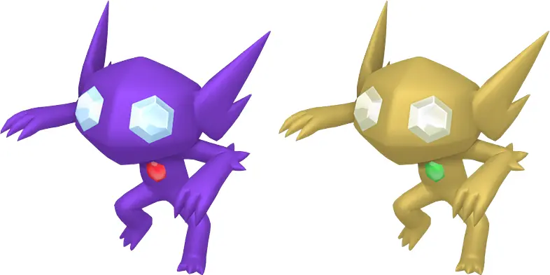 Normal and Shiny Sableye