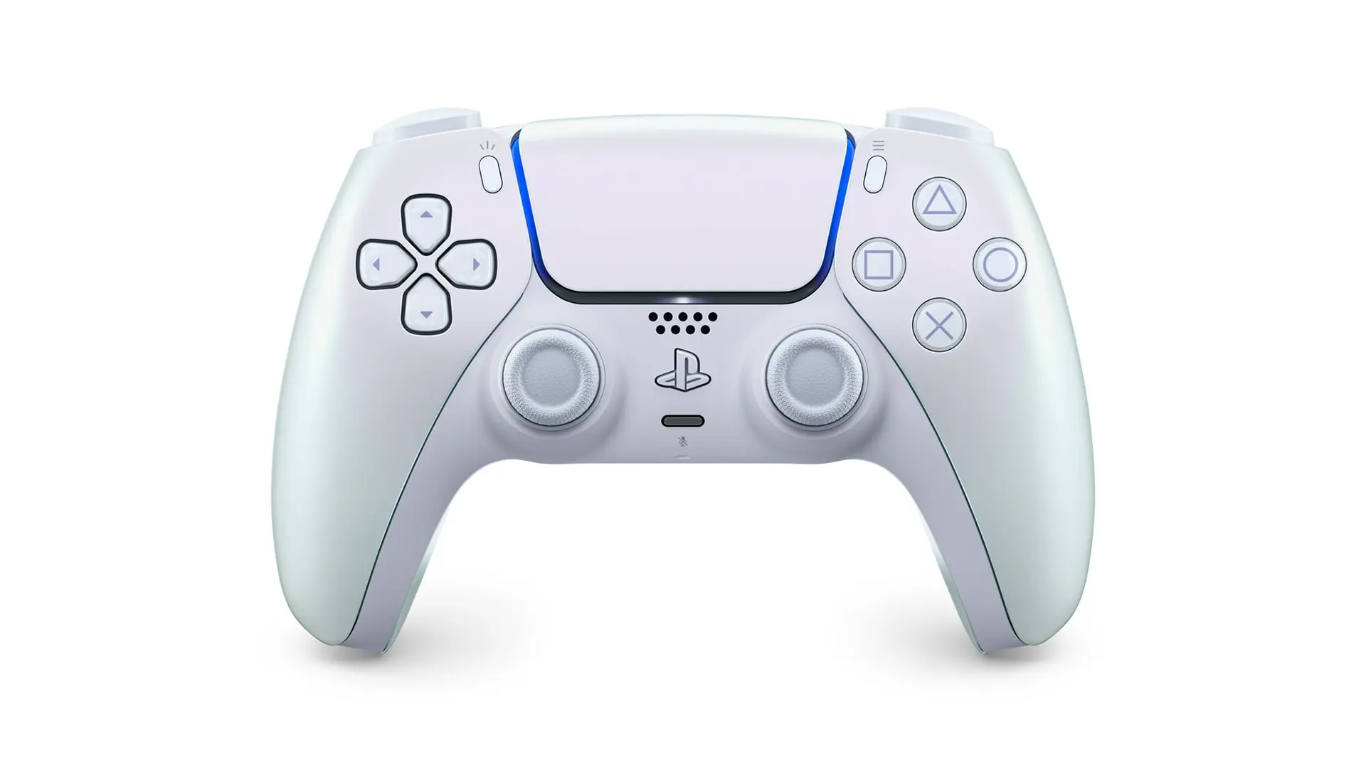 The Chroma Pearl DualSense Wireless Controller against a white background