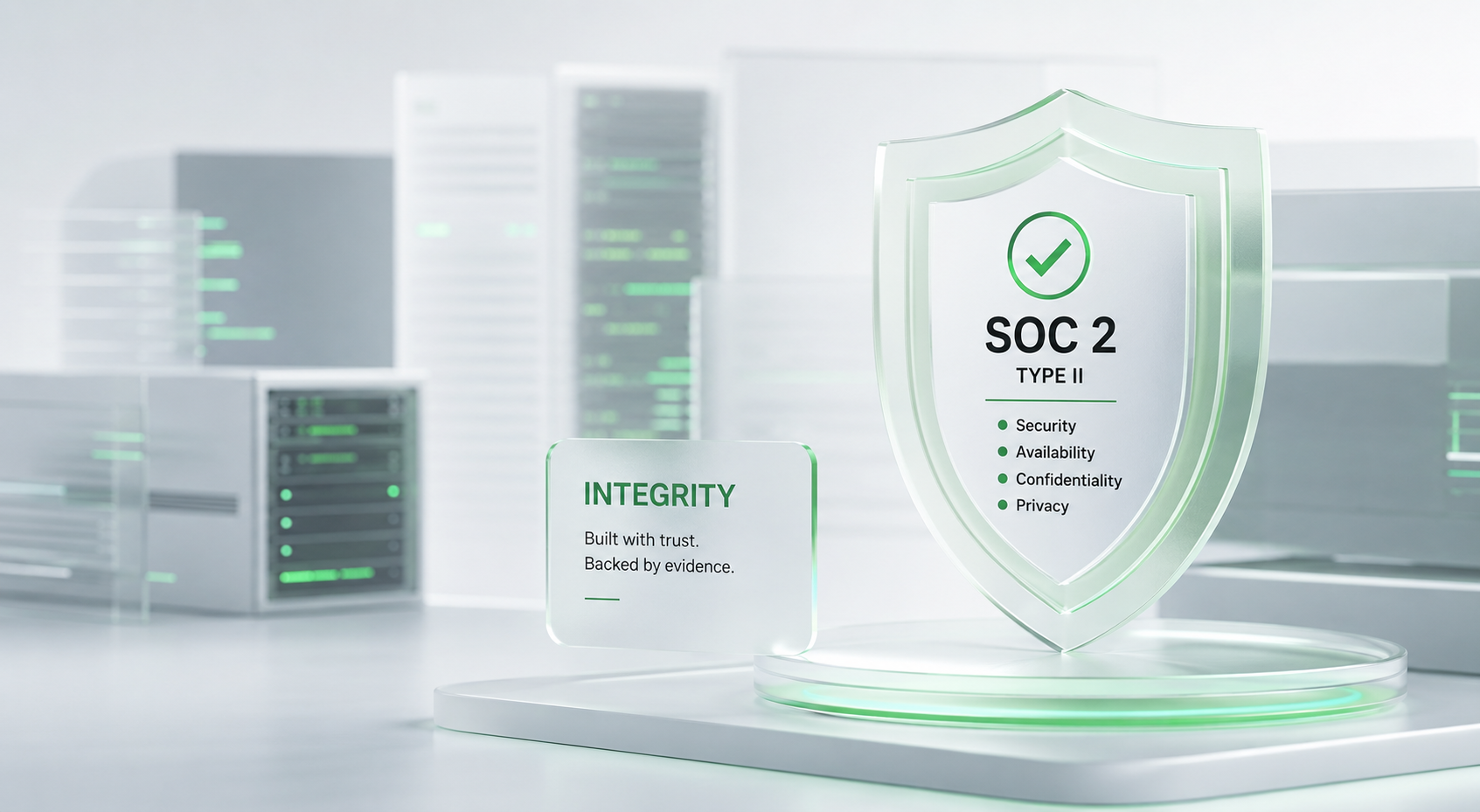 SOC 2 security shield illustration