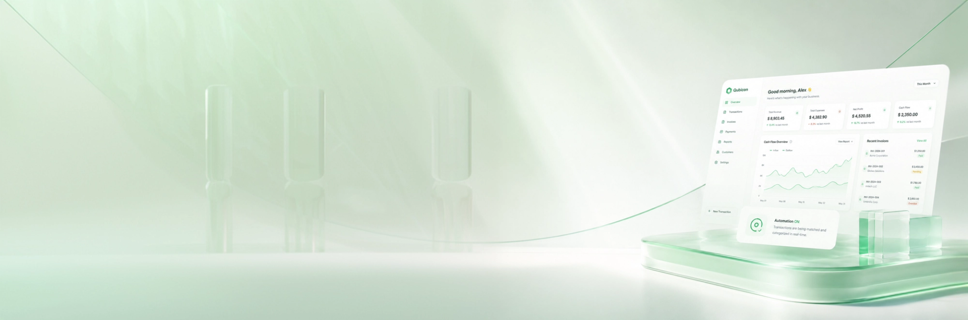 Abstract product interface visuals