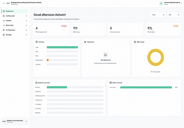 Billing finance dashboard