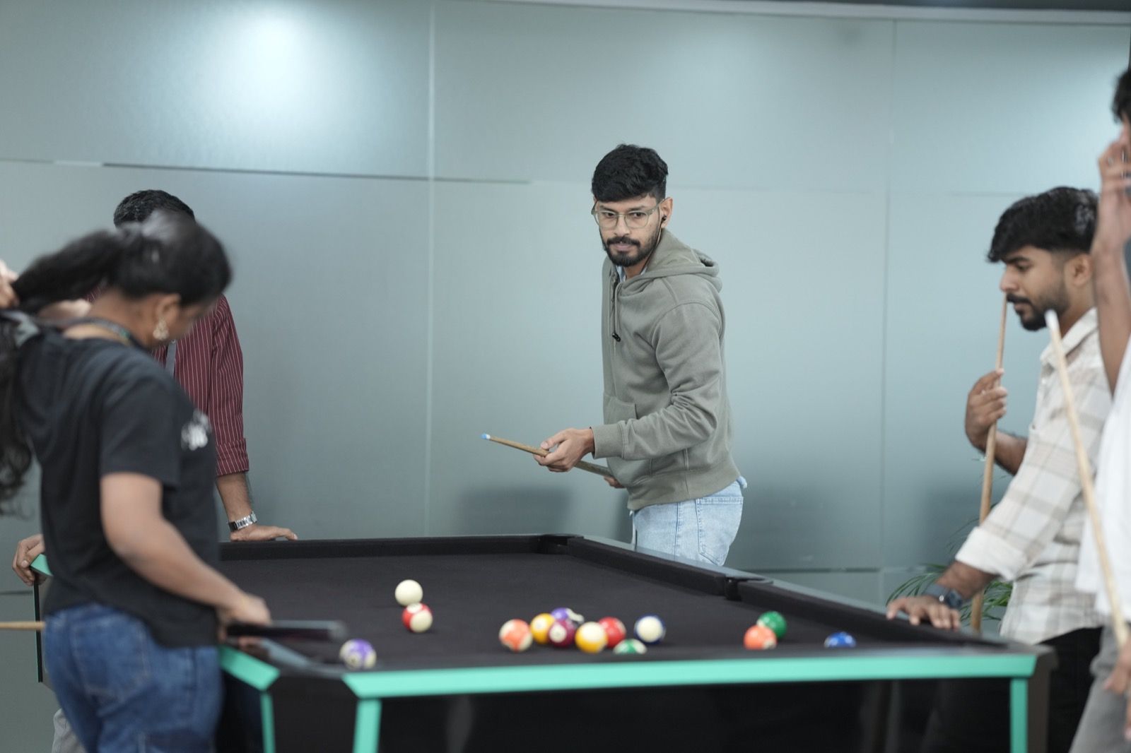 Team members enjoying recreation at work