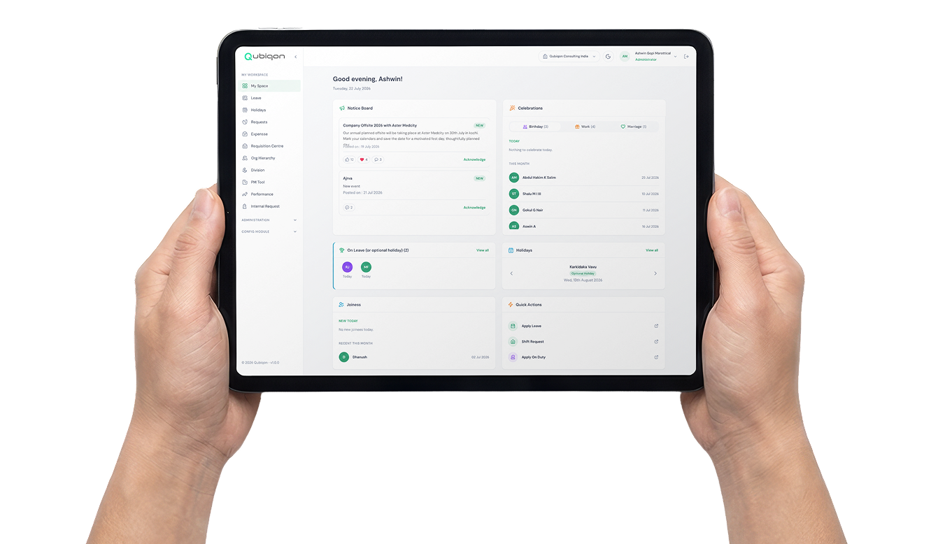 HRMS on tablet
