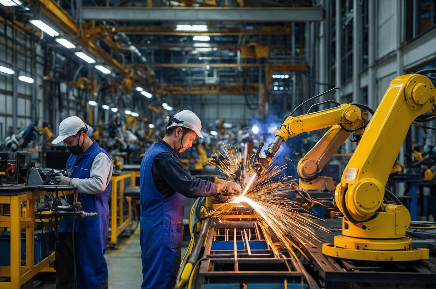 Manufacturing facility with industrial equipment