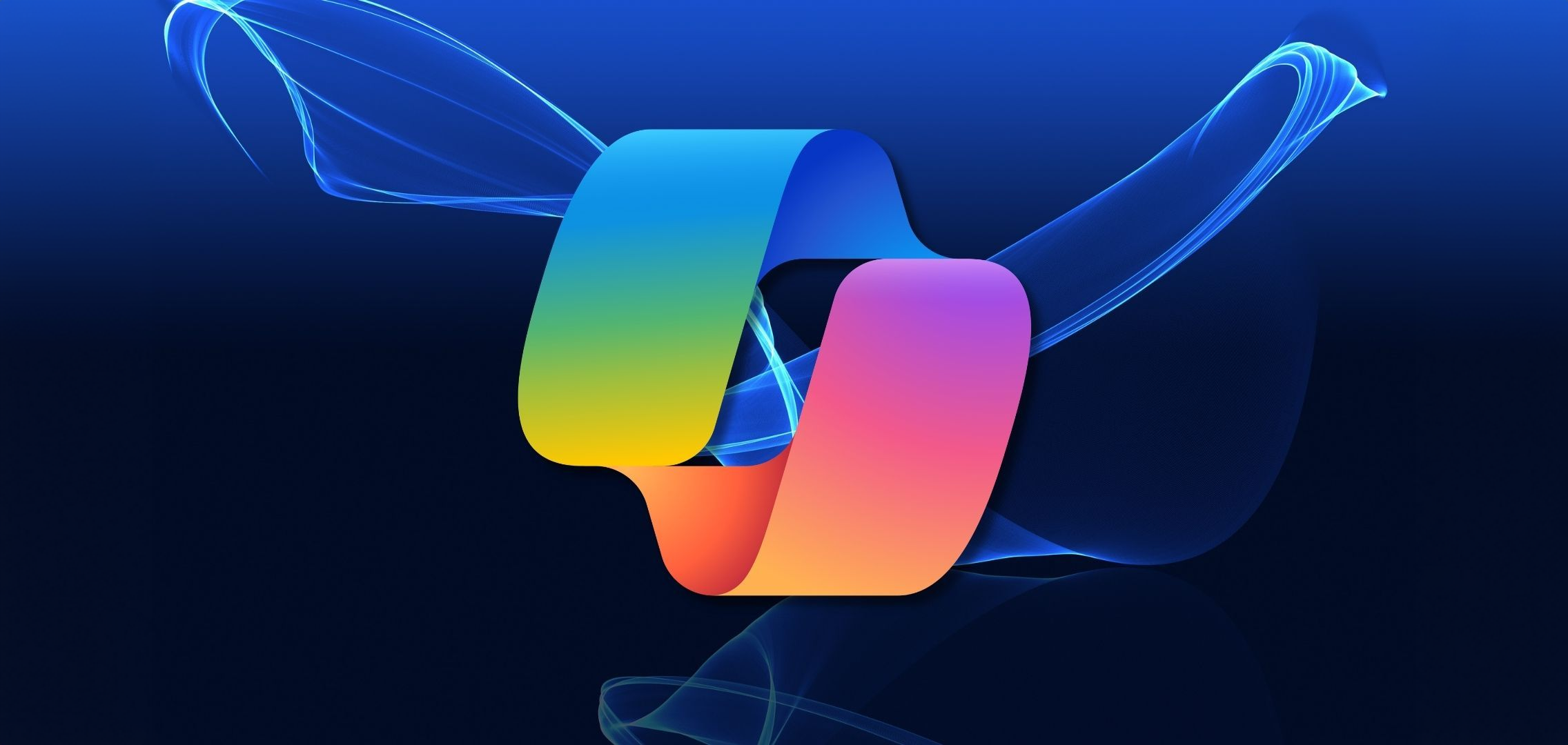Microsoft Copilot logo on a dark background