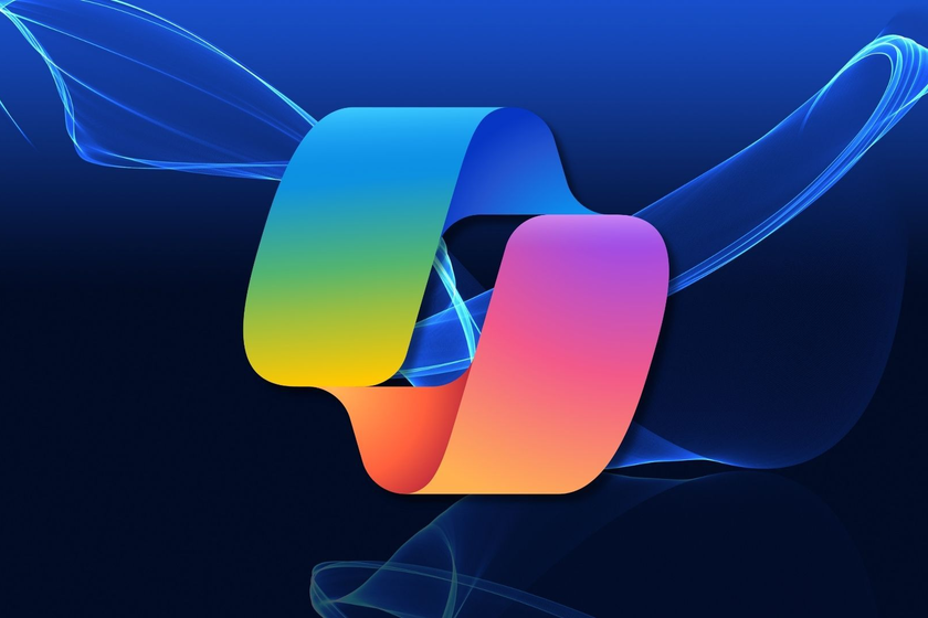 Microsoft Copilot logo on a dark background