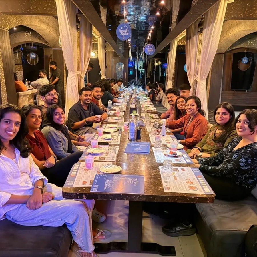 Team dinner celebration