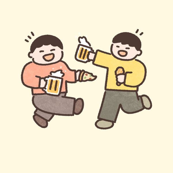 맥주 한잔!