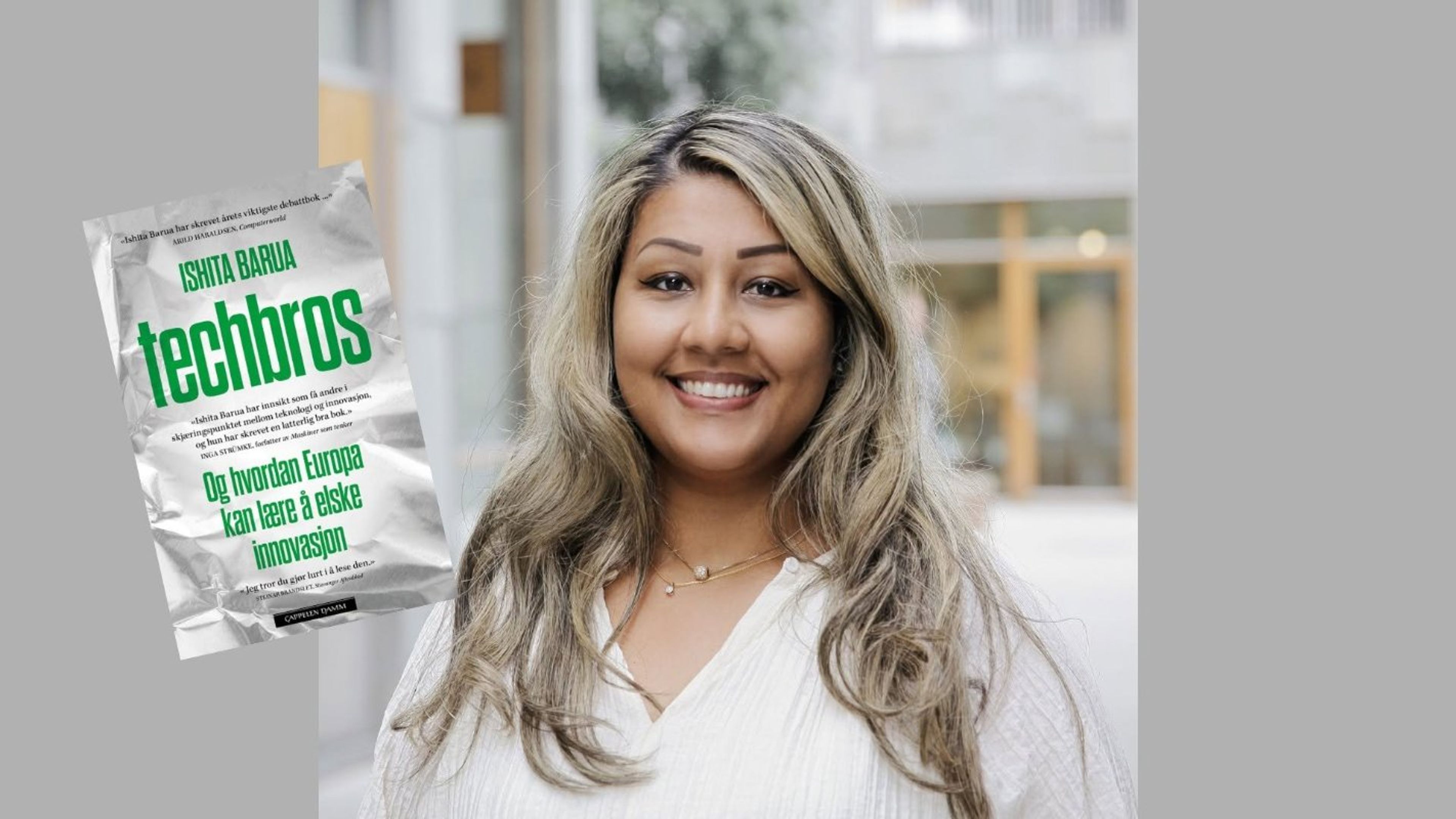 Ishita Barua is pictured with her book "Techbros"