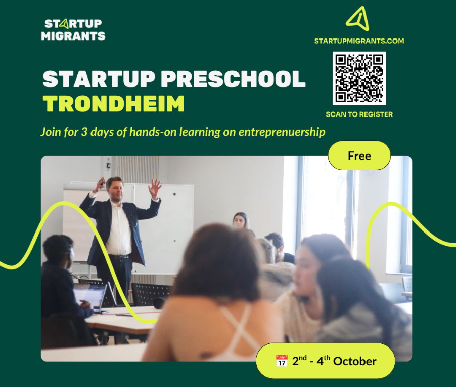 Students in a classroom and QR code to the event