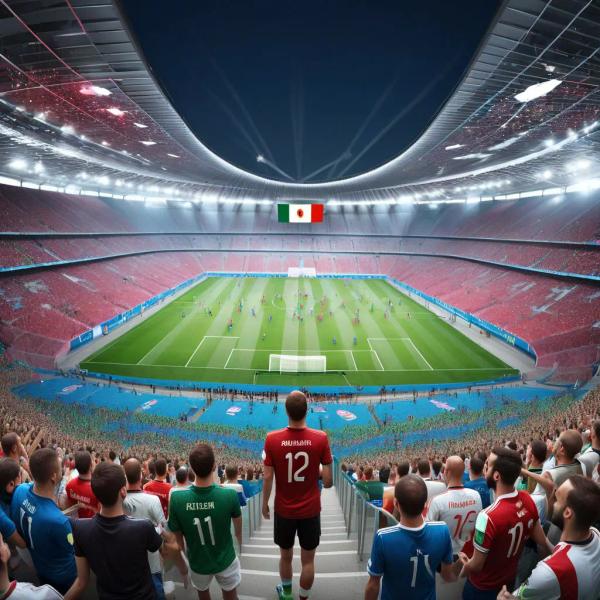 How AI views a supporter entering a stadium during Euro2024