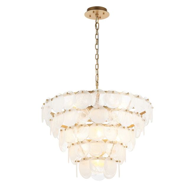 Joanna Multi-Layered Textured Pendant by Perch and Parrow