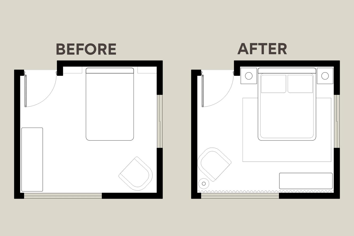 Edinburgh New Town Bedroom Retreat layout