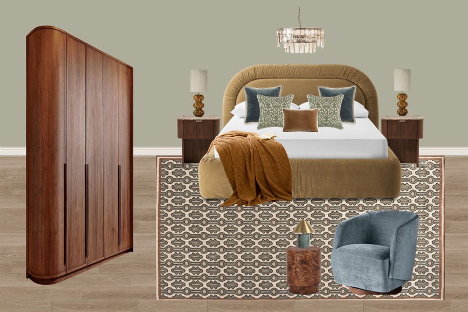 A Sophisticated North-Facing Bedroom moodboard