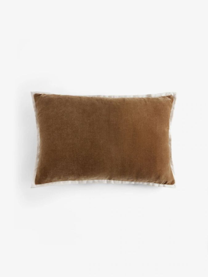 Ochre Yellow 40 x 59cm Loxley Chenille Cushion by NEXT