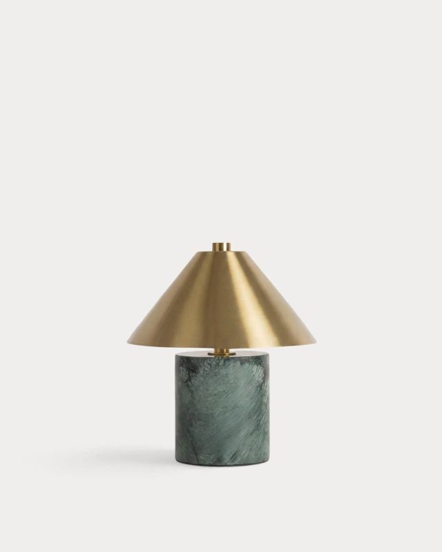 Marble and Metal Wireless LED Table Lamp Obely by The Masie