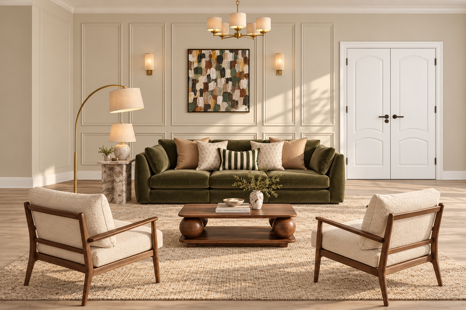 3D 01  Warm Living Room with Collected Character