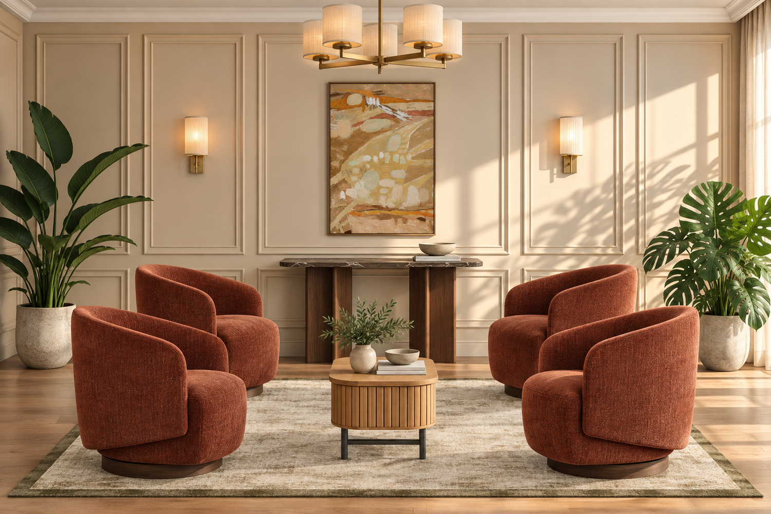3D 02  Warm Living Room with Collected Character