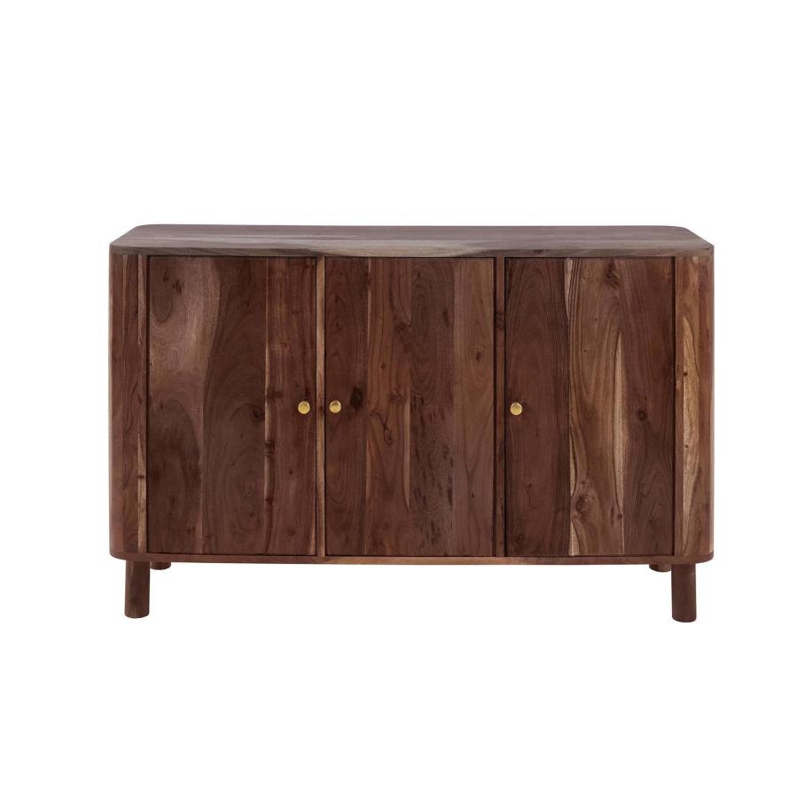 Avery Acacia Wood 3 Door Sideboard - Walnut