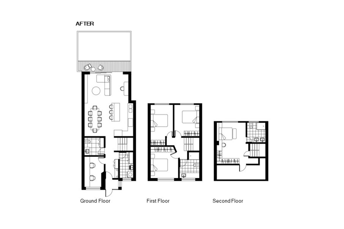 Before and After Layout Transformation of a London Home gallery image 2