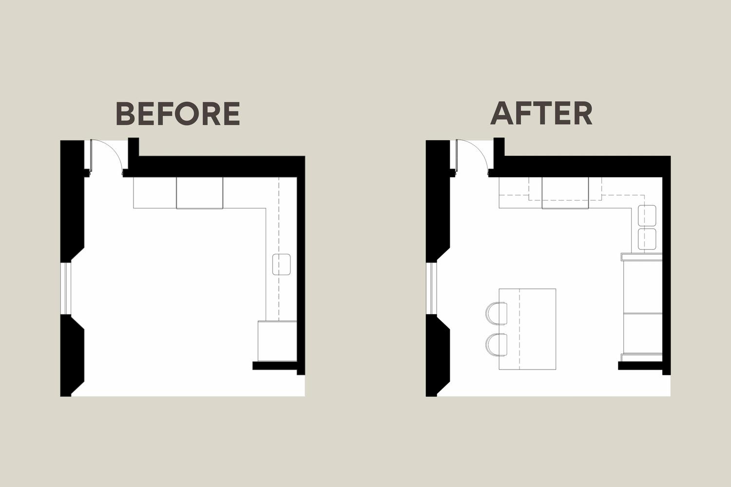 Edinburgh Blue & Wood Traditional Kitchen Design layout