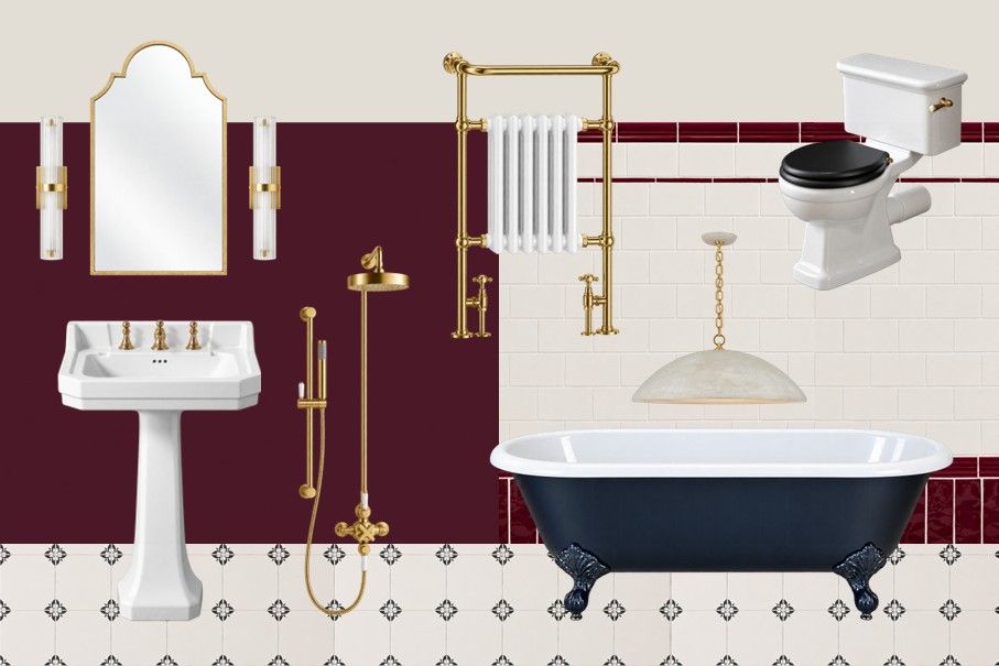 Moodboard Victorian Bathroom with Timeless Character