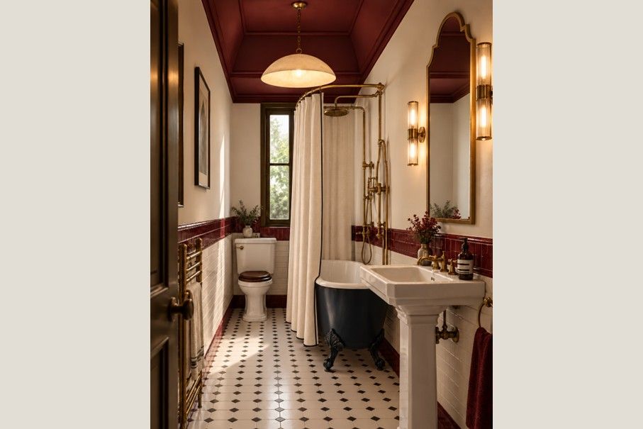 Victorian Bathroom with Timeless Character 3D 01