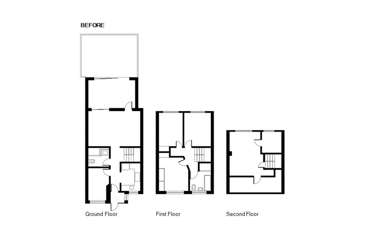Before and After Layout Transformation of a London Home gallery image 1