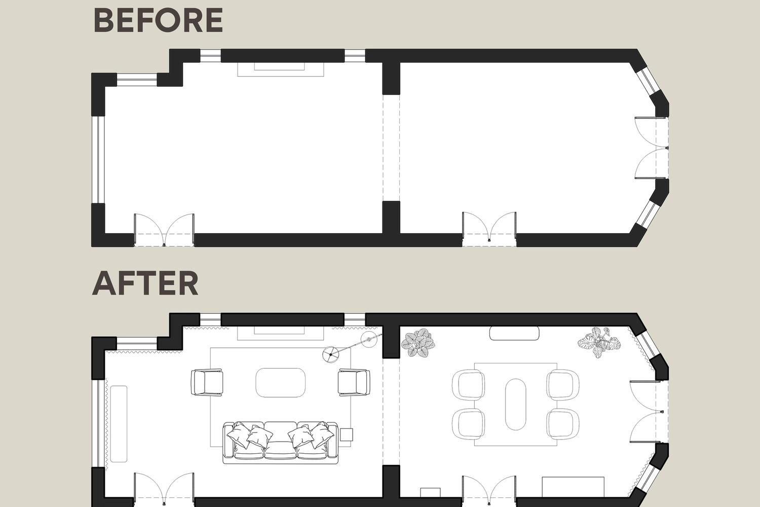 Layout  Warm Living Room with Collected Character