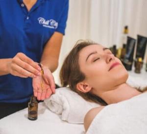ProXN therapy - a cosmetologist applying serum during a facial treatment at Chill City SPA in Poznań