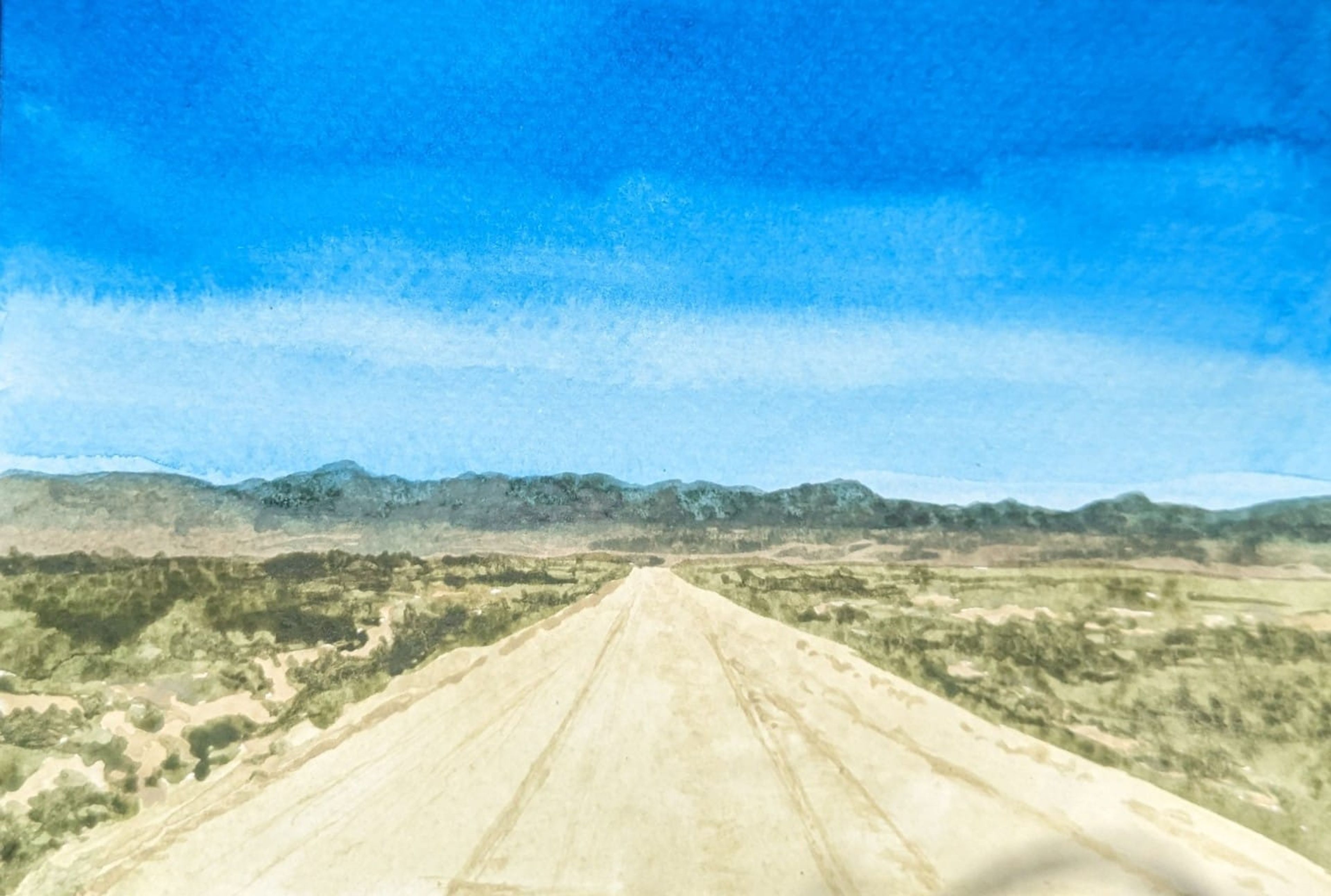 Los Angeles aqueduct in the Mojave desert