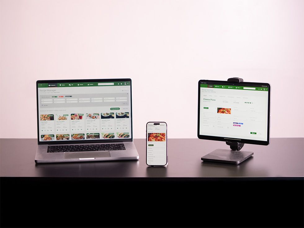Recipe manager, light theme