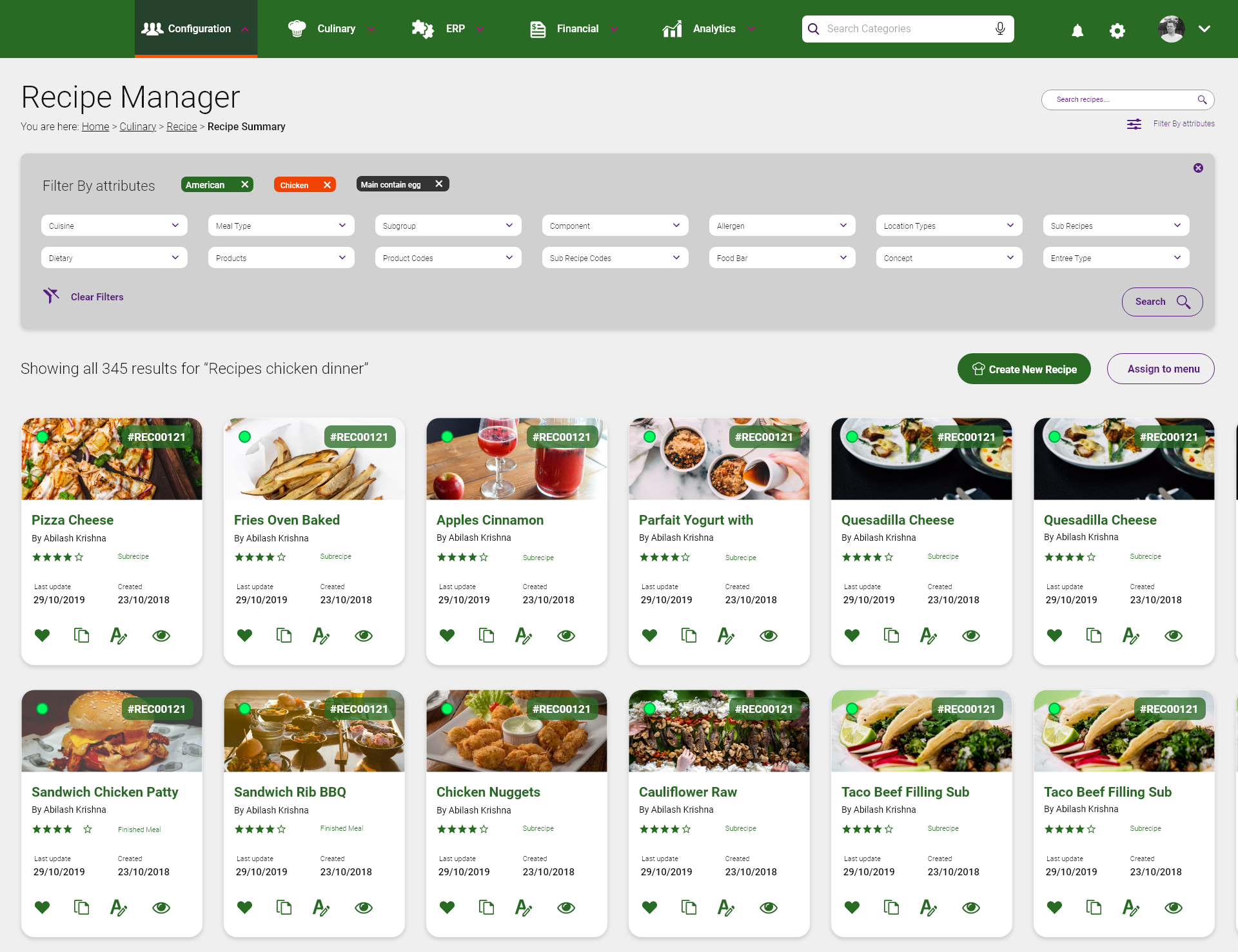 The rebuilt recipe summary
