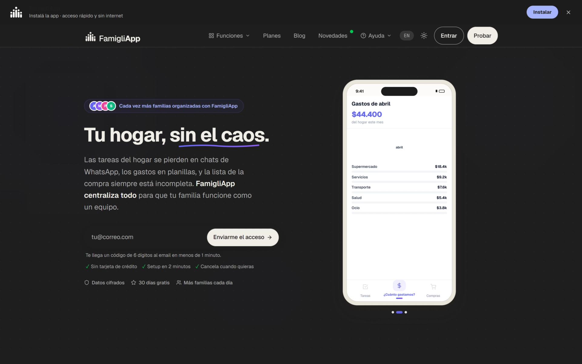 The generalist homepage, addressing five audiences at once