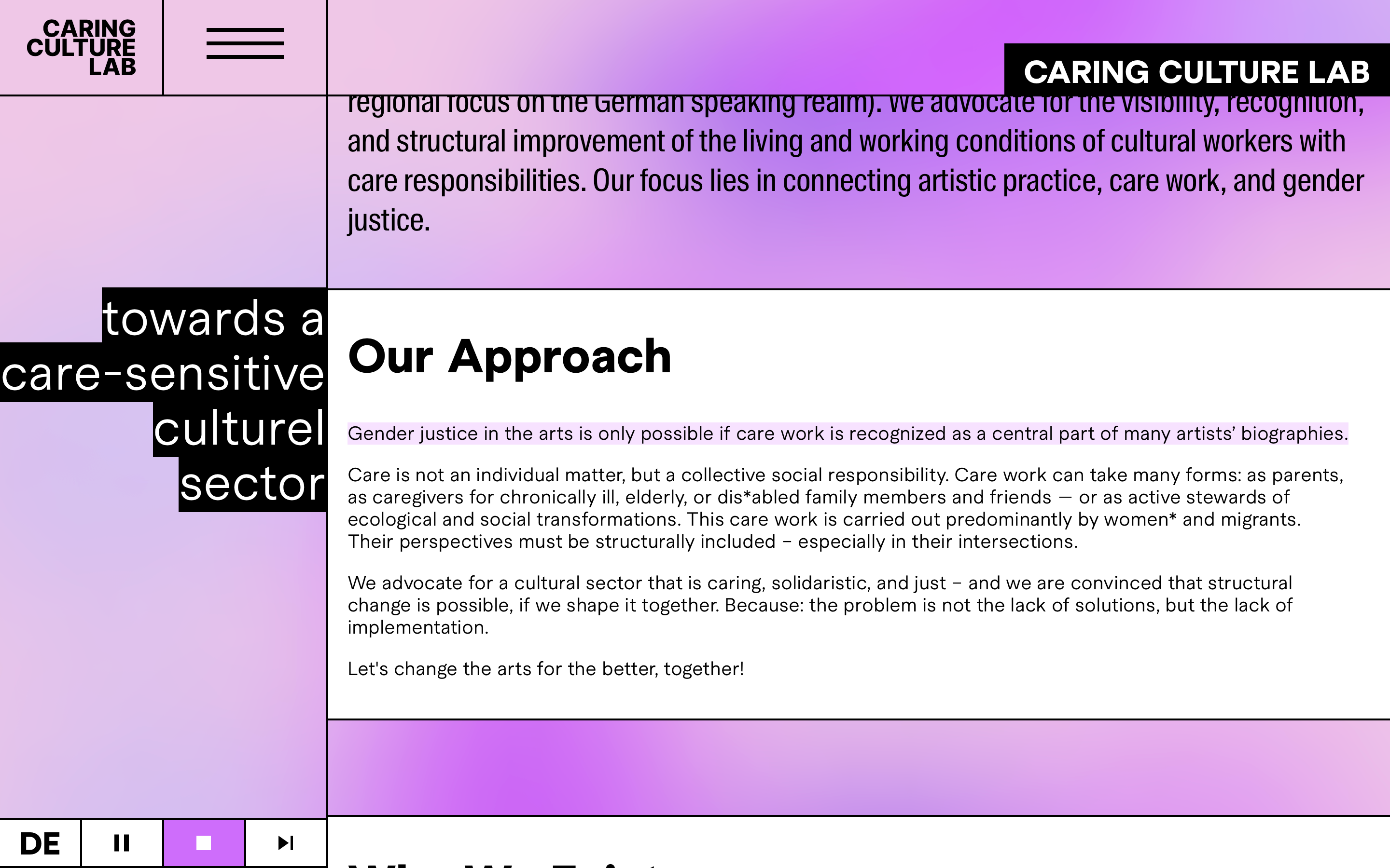 Caring Culture Lab Dev