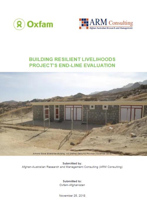 Building Resilient Livelioods Project’s End-Line Evaluation, 2018