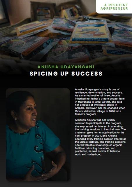 Case study: Anusha Udayangani and Resilient and Gender Inclusive Enterprise Systems, 2023