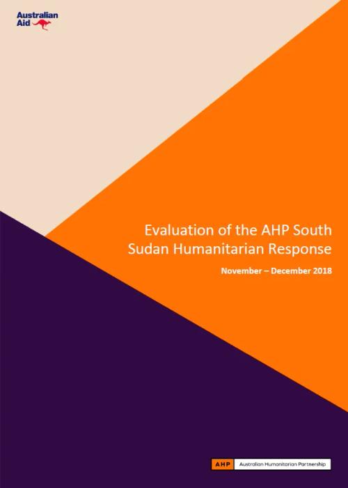 Evaluation of the AHP South Sudan Humanitarian Response, 2019