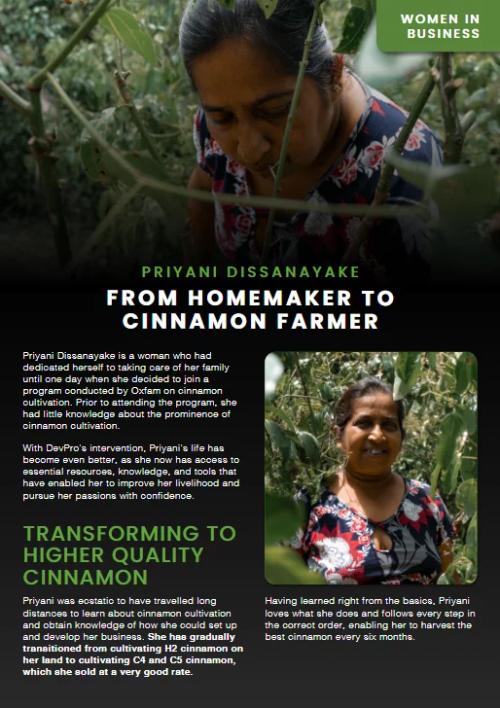 Case study: Priyani Dissanayake and Resilient and Gender Inclusive Enterprise Systems, 2023